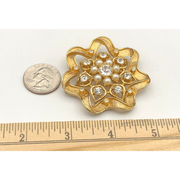 Vintage Sarah Coventry Brooch Starlit Trio 1970 Gold Tone 2-Part Pin Set EUC - Picture 11 of 11